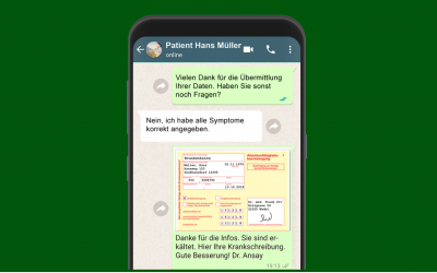 Krankenschein per WhatsApp